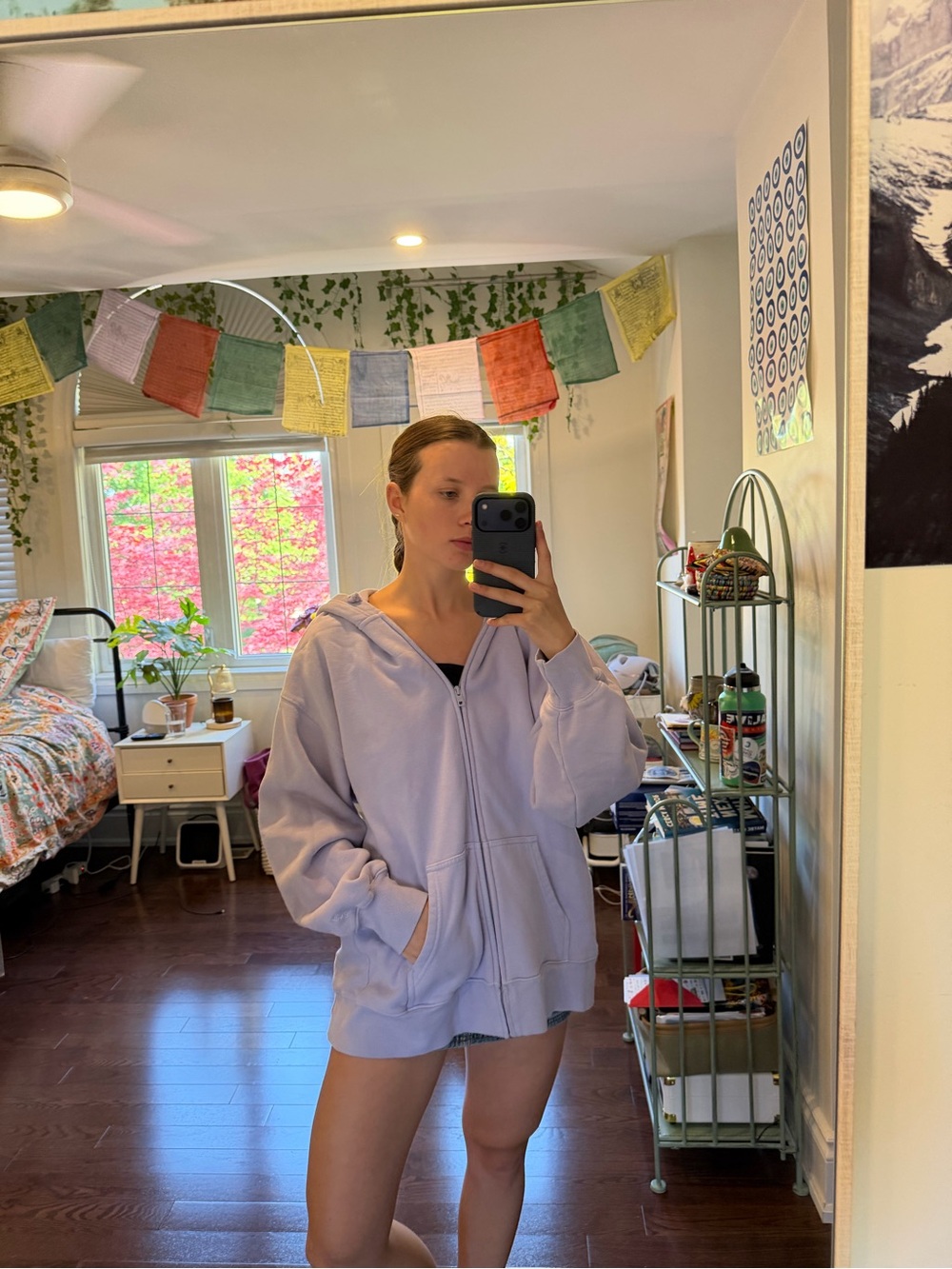 Aritzia purple Zip Up